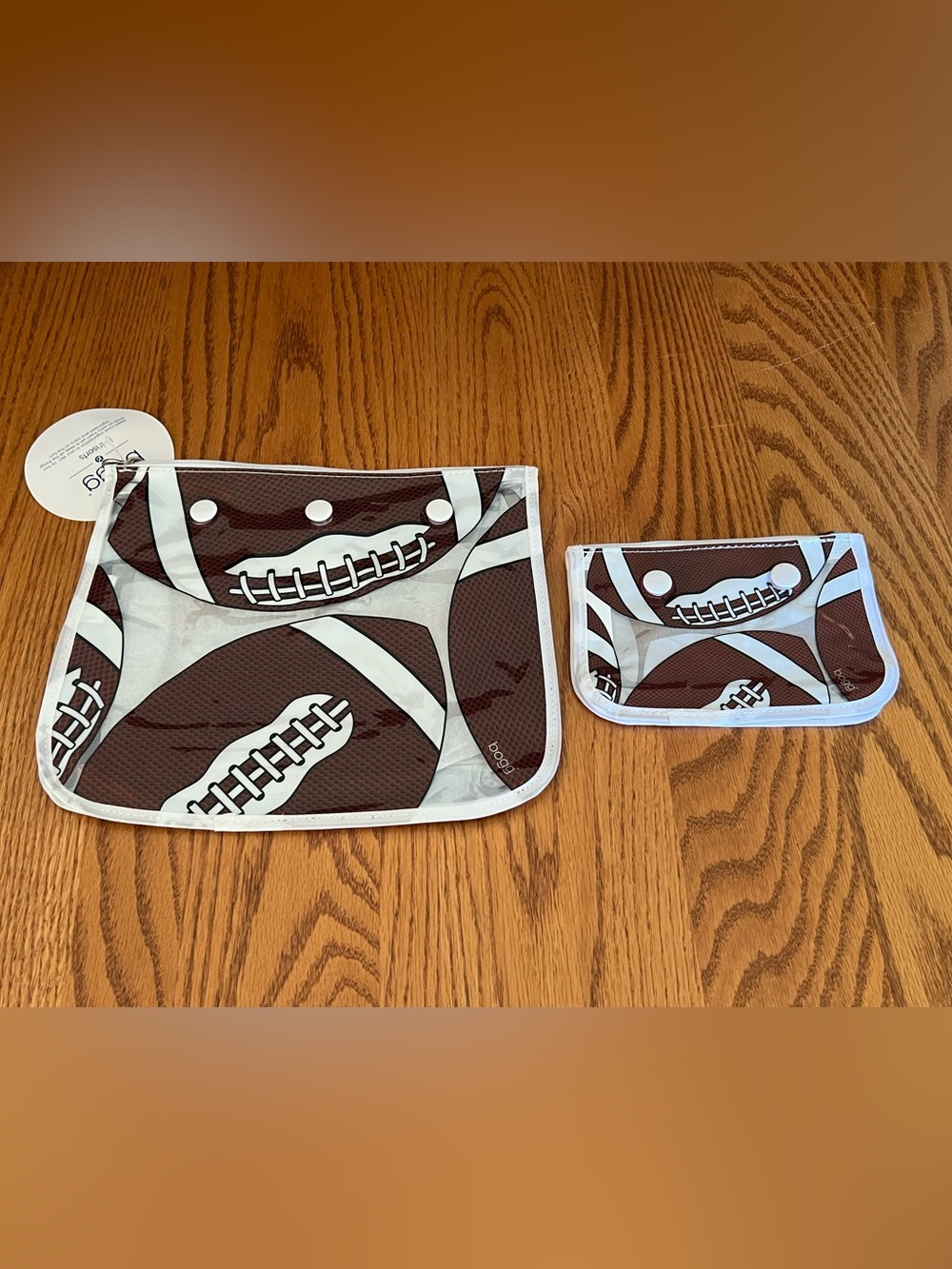 Bogg Decorative Inserts Set of
2 Travel Organizer Storage Pouches - Football
